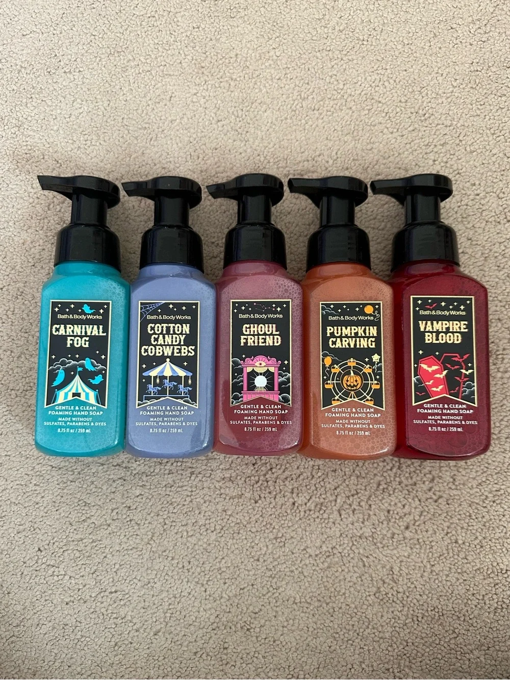 Bath & Body Works Halloween 2025 Foaming Hand Soap – Set of 5